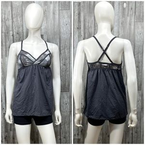 ⭐️Lululemon Rehearsal Tank in Black / White Coal Tinted Canvas Super [1706]